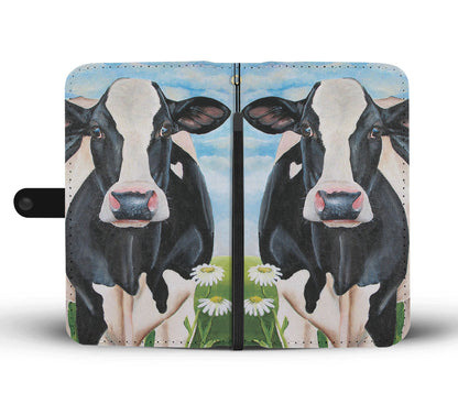Cute cow pattern print sk00035 - Wallet Phone case - myfunfarm - clothing acceessories shoes for cow lovers, pig, horse, cat, sheep, dog, chicken, goat farmer