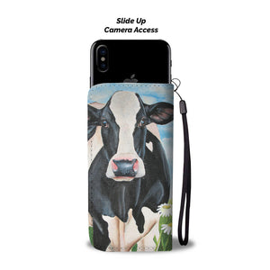 Cute cow pattern print sk00035 - Wallet Phone case - myfunfarm - clothing acceessories shoes for cow lovers, pig, horse, cat, sheep, dog, chicken, goat farmer
