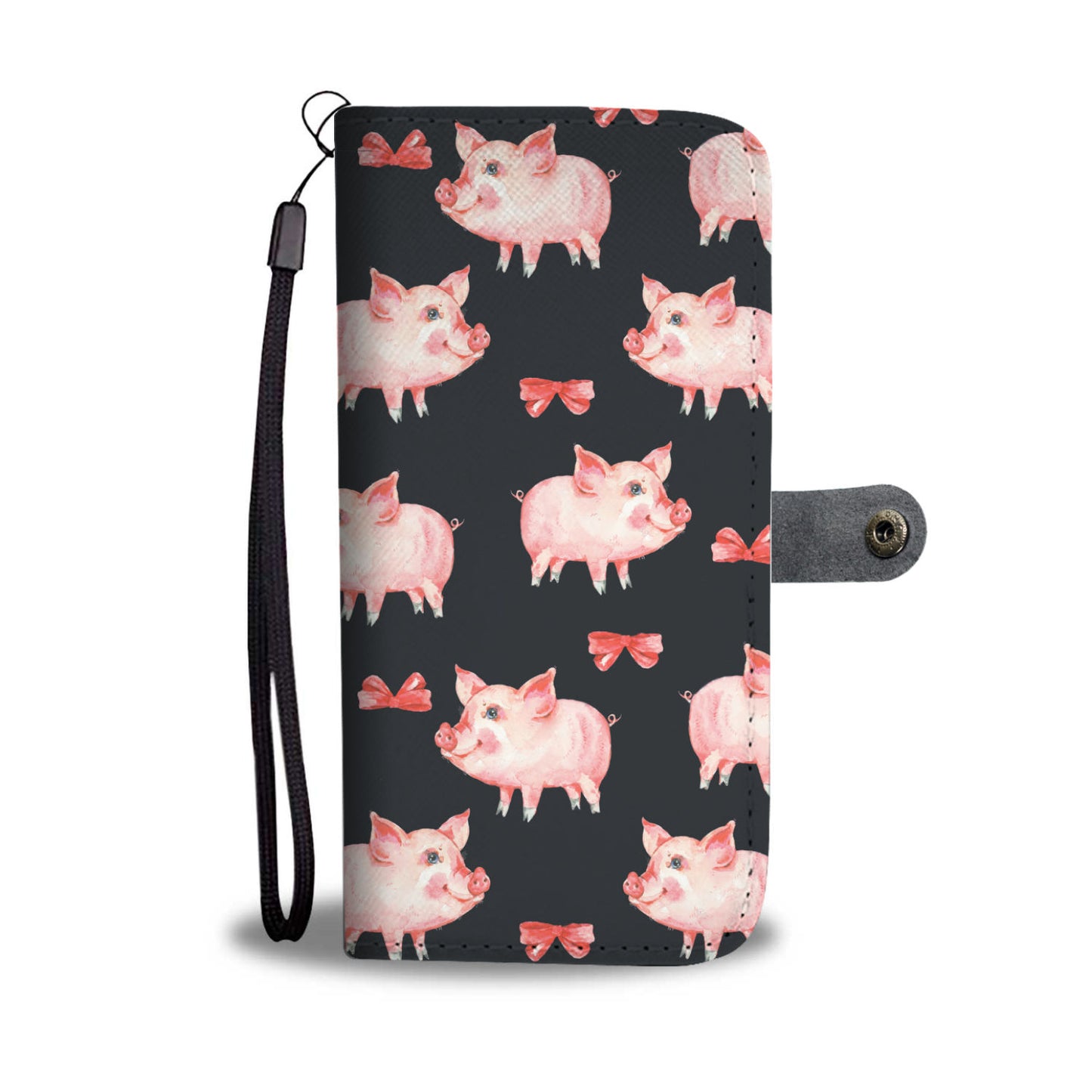 Cute pig pattern - Wallet Phone case - myfunfarm - clothing acceessories shoes for cow lovers, pig, horse, cat, sheep, dog, chicken, goat farmer