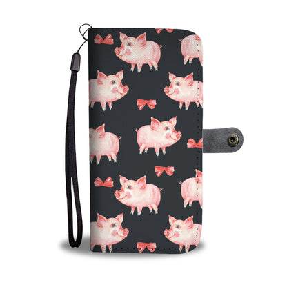 Cute pig pattern - Wallet Phone case - myfunfarm - clothing acceessories shoes for cow lovers, pig, horse, cat, sheep, dog, chicken, goat farmer