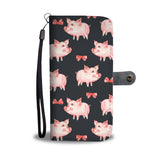 Cute pig pattern - Wallet Phone case - myfunfarm - clothing acceessories shoes for cow lovers, pig, horse, cat, sheep, dog, chicken, goat farmer