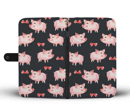 Cute pig pattern - Wallet Phone case - myfunfarm - clothing acceessories shoes for cow lovers, pig, horse, cat, sheep, dog, chicken, goat farmer