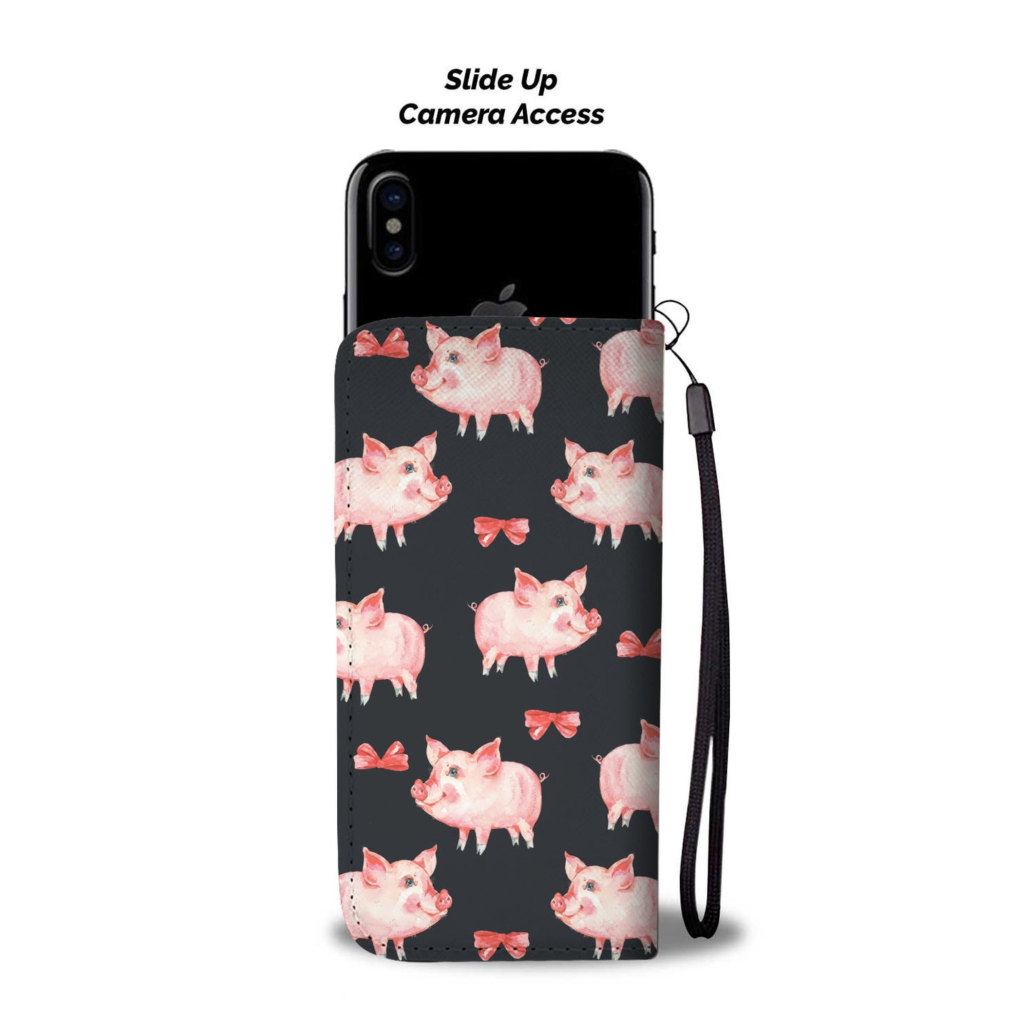 Cute pig pattern - Wallet Phone case - myfunfarm - clothing acceessories shoes for cow lovers, pig, horse, cat, sheep, dog, chicken, goat farmer