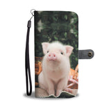 Cute pig - Wallet Phone case - myfunfarm - clothing acceessories shoes for cow lovers, pig, horse, cat, sheep, dog, chicken, goat farmer