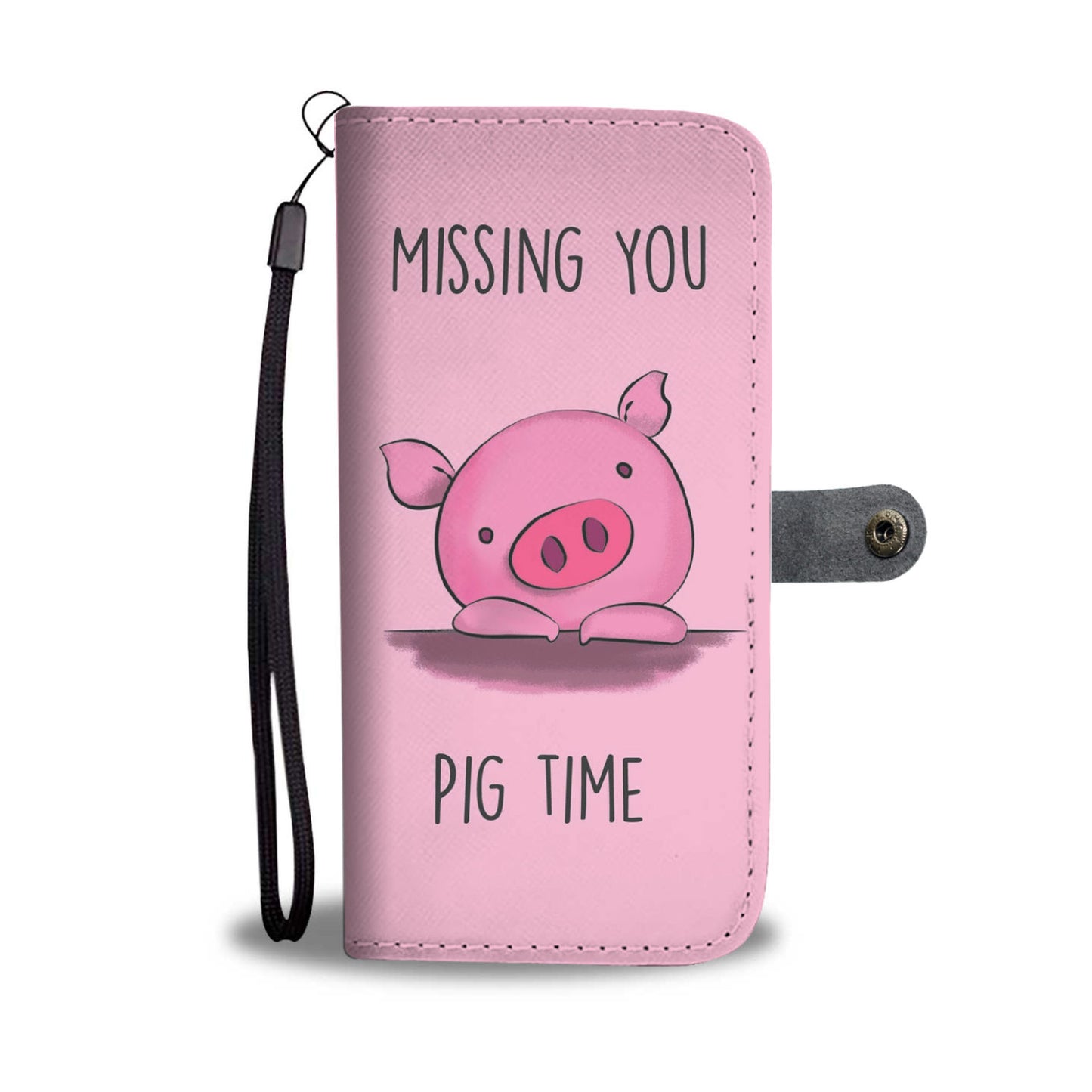 Cute pig funny - Wallet Phone case - myfunfarm - clothing acceessories shoes for cow lovers, pig, horse, cat, sheep, dog, chicken, goat farmer