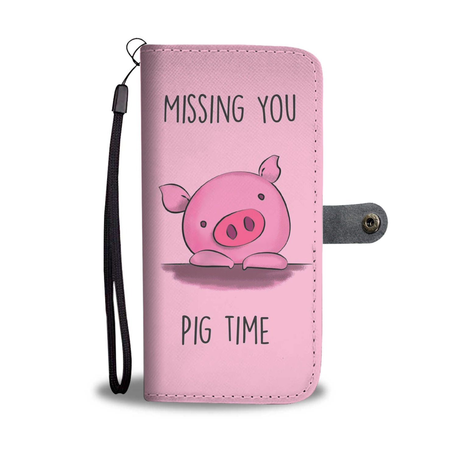 Cute pig funny - Wallet Phone case - myfunfarm - clothing acceessories shoes for cow lovers, pig, horse, cat, sheep, dog, chicken, goat farmer