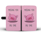 Cute pig funny - Wallet Phone case - myfunfarm - clothing acceessories shoes for cow lovers, pig, horse, cat, sheep, dog, chicken, goat farmer