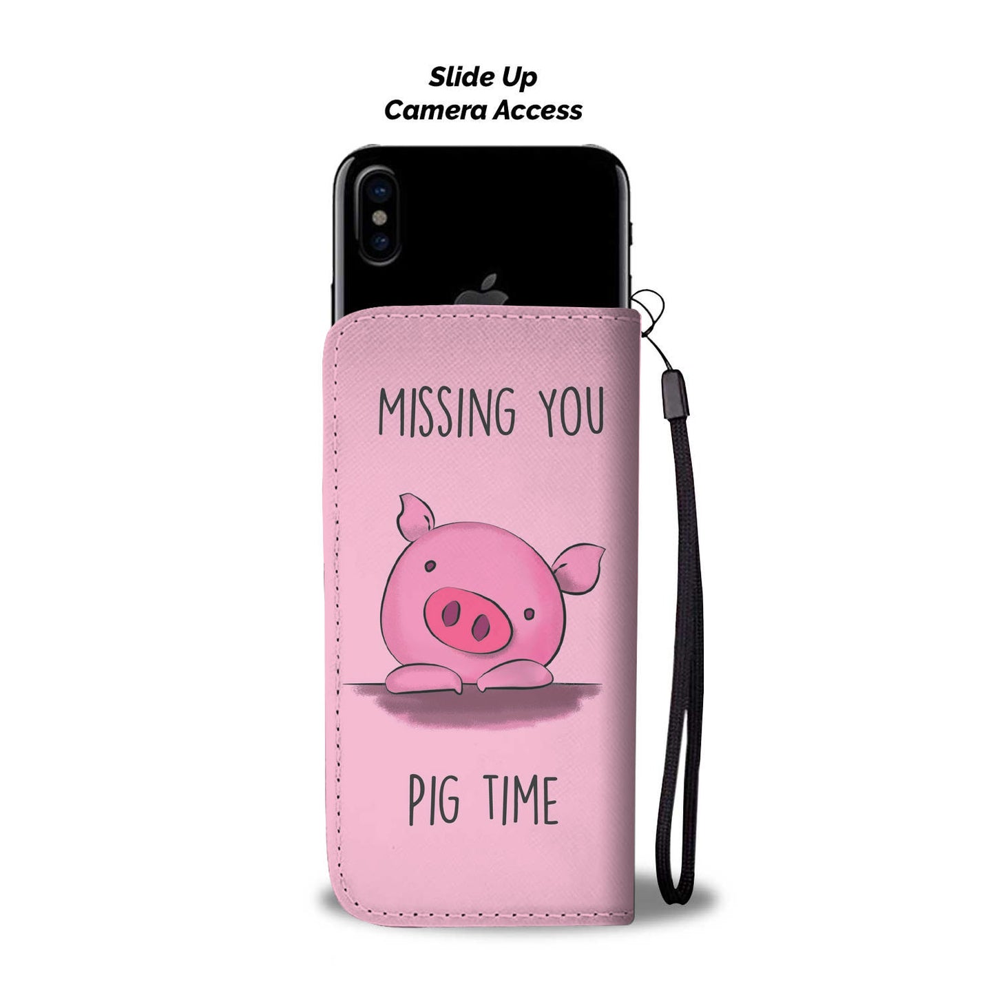 Cute pig funny - Wallet Phone case - myfunfarm - clothing acceessories shoes for cow lovers, pig, horse, cat, sheep, dog, chicken, goat farmer
