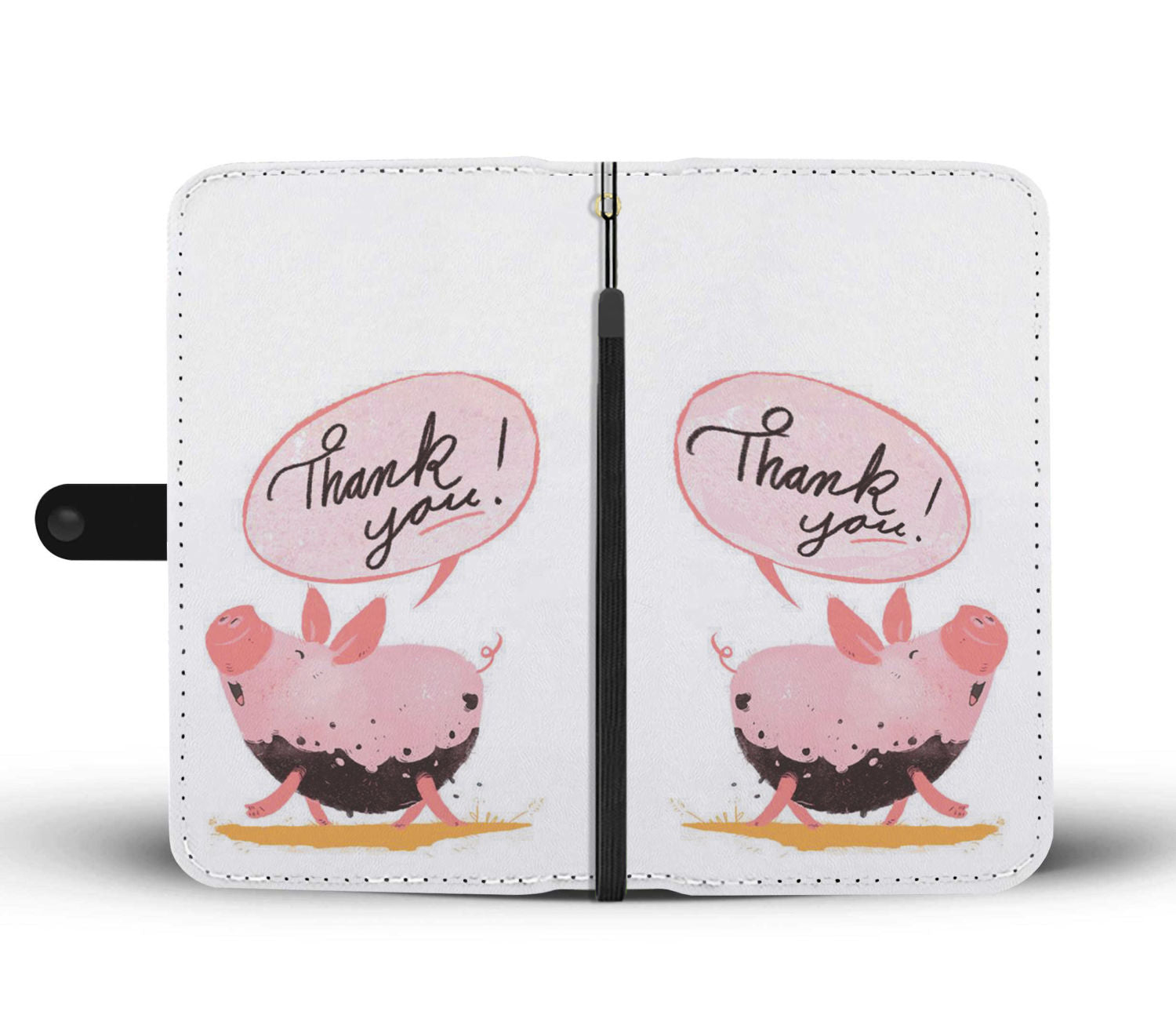 Cute pig funny - Wallet Phone case - myfunfarm - clothing acceessories shoes for cow lovers, pig, horse, cat, sheep, dog, chicken, goat farmer
