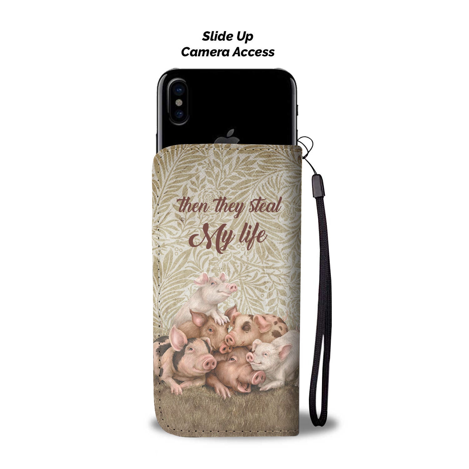 First they steal my Heart - Wallet Phone case - myfunfarm - clothing acceessories shoes for cow lovers, pig, horse, cat, sheep, dog, chicken, goat farmer