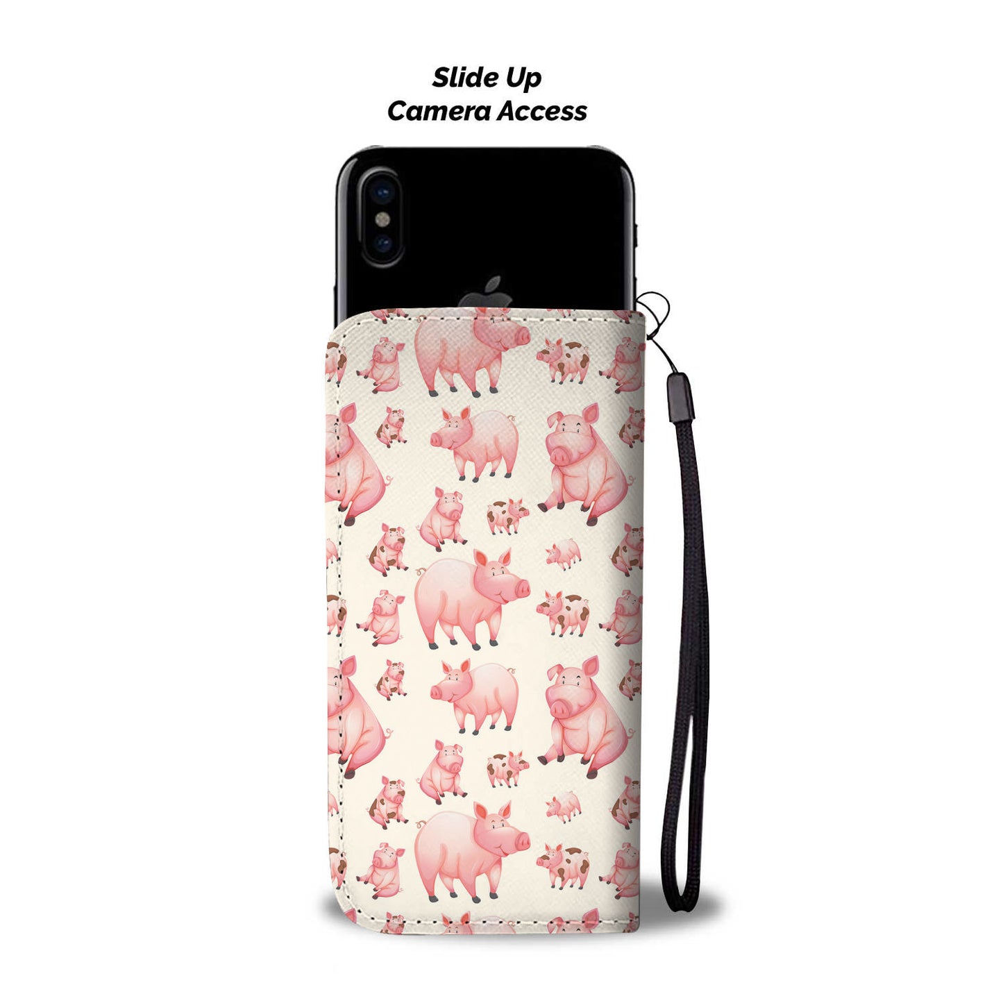 Pig pattern - Wallet Phone case - myfunfarm - clothing acceessories shoes for cow lovers, pig, horse, cat, sheep, dog, chicken, goat farmer