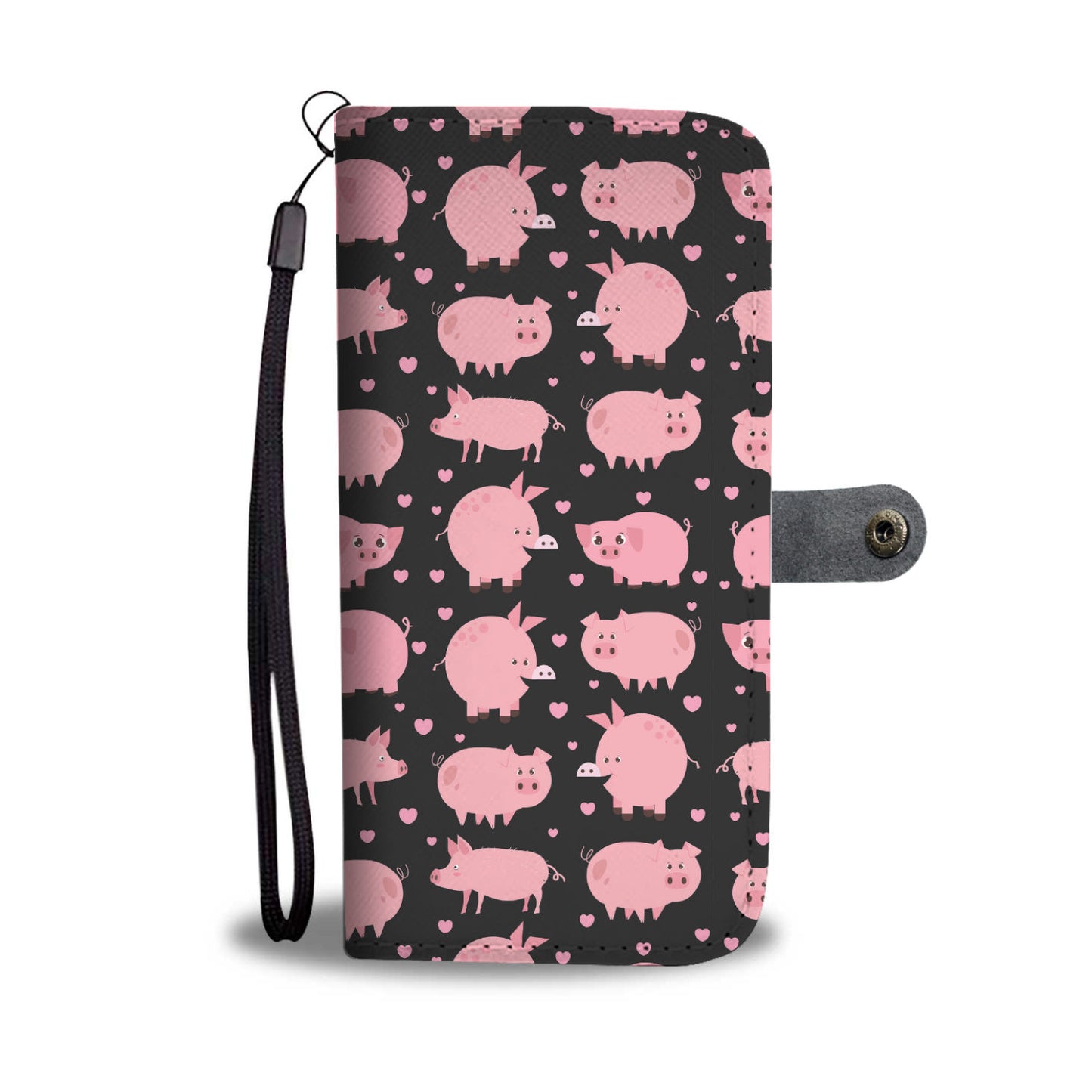 Cute pig pattern - Wallet Phone case - myfunfarm - clothing acceessories shoes for cow lovers, pig, horse, cat, sheep, dog, chicken, goat farmer