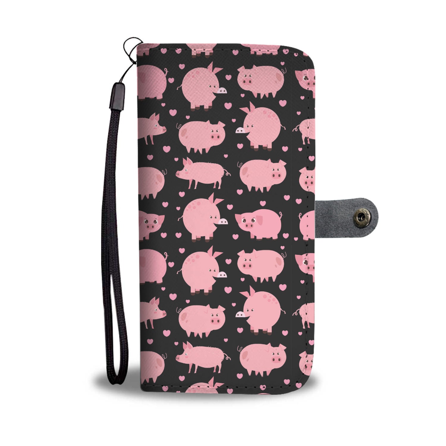 Cute pig pattern - Wallet Phone case - myfunfarm - clothing acceessories shoes for cow lovers, pig, horse, cat, sheep, dog, chicken, goat farmer