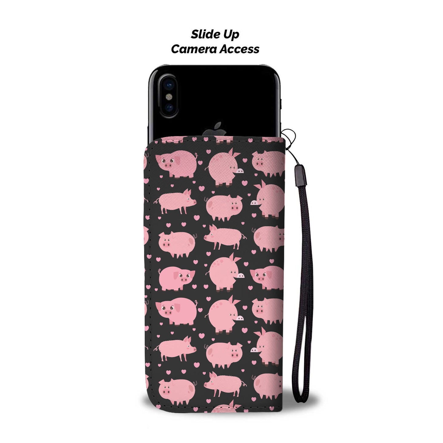 Cute pig pattern - Wallet Phone case - myfunfarm - clothing acceessories shoes for cow lovers, pig, horse, cat, sheep, dog, chicken, goat farmer