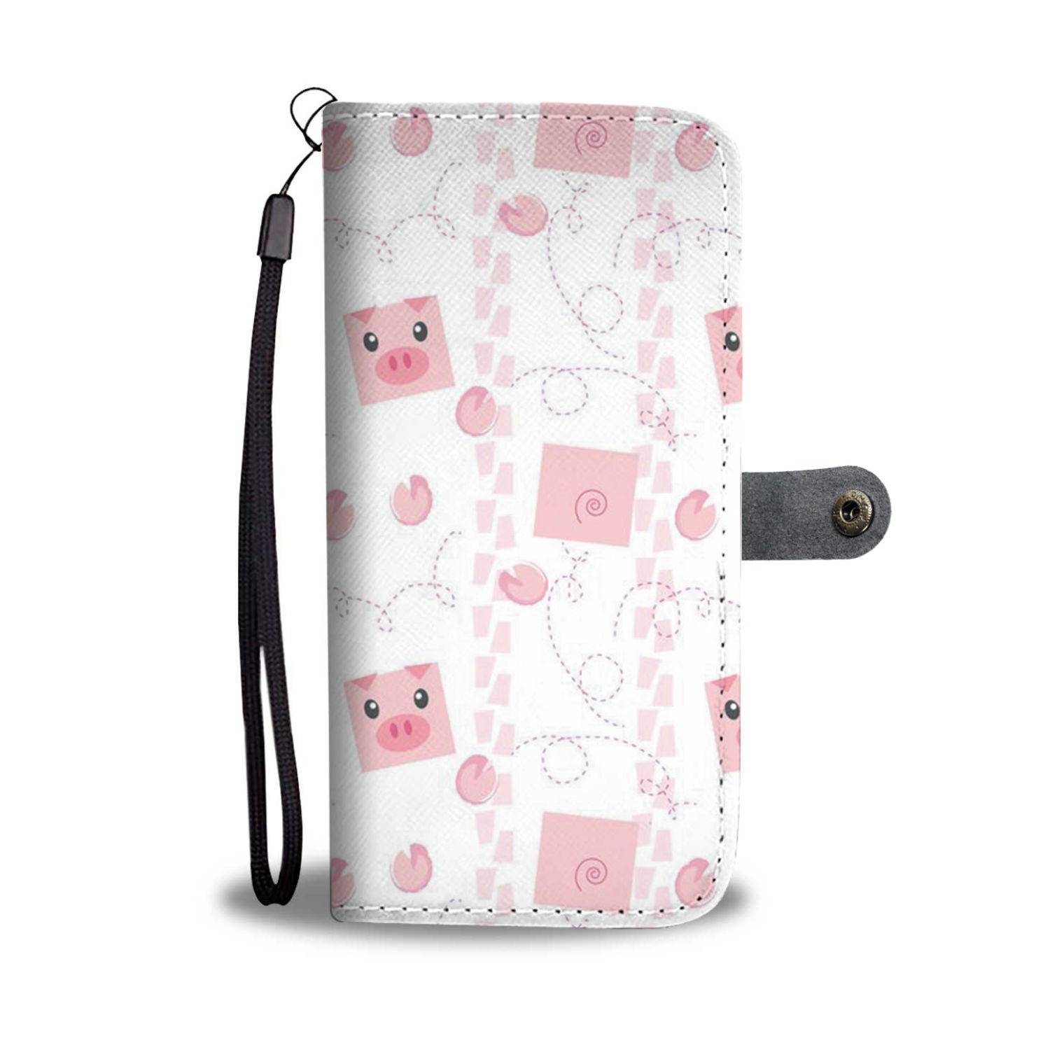 Cute pig pattern - Wallet Phone case - myfunfarm - clothing acceessories shoes for cow lovers, pig, horse, cat, sheep, dog, chicken, goat farmer