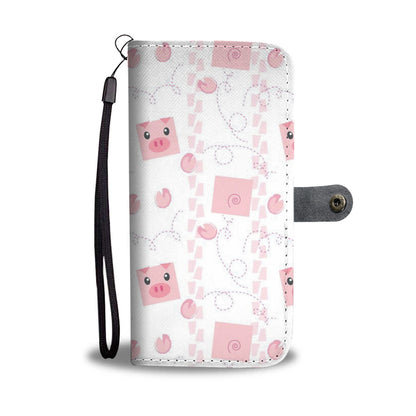 Cute pig pattern - Wallet Phone case - myfunfarm - clothing acceessories shoes for cow lovers, pig, horse, cat, sheep, dog, chicken, goat farmer