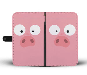 Funny pig  - Wallet Phone case - myfunfarm - clothing acceessories shoes for cow lovers, pig, horse, cat, sheep, dog, chicken, goat farmer