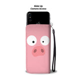 Funny pig  - Wallet Phone case - myfunfarm - clothing acceessories shoes for cow lovers, pig, horse, cat, sheep, dog, chicken, goat farmer
