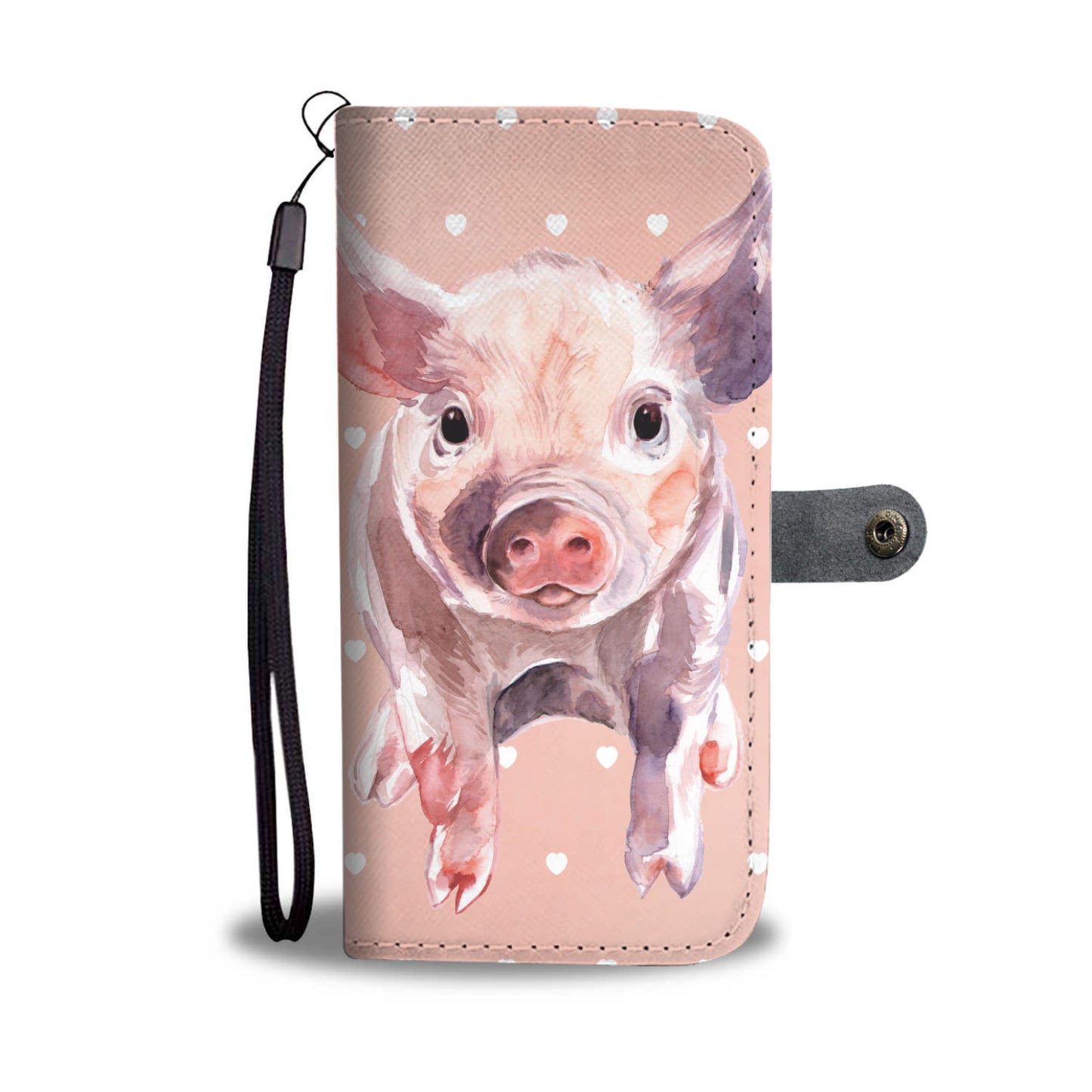 Cute pic painting style - Wallet Phone case - myfunfarm - clothing acceessories shoes for cow lovers, pig, horse, cat, sheep, dog, chicken, goat farmer