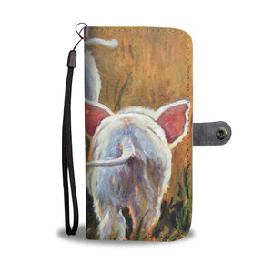 Cute pig funny - Wallet Phone case - myfunfarm - clothing acceessories shoes for cow lovers, pig, horse, cat, sheep, dog, chicken, goat farmer