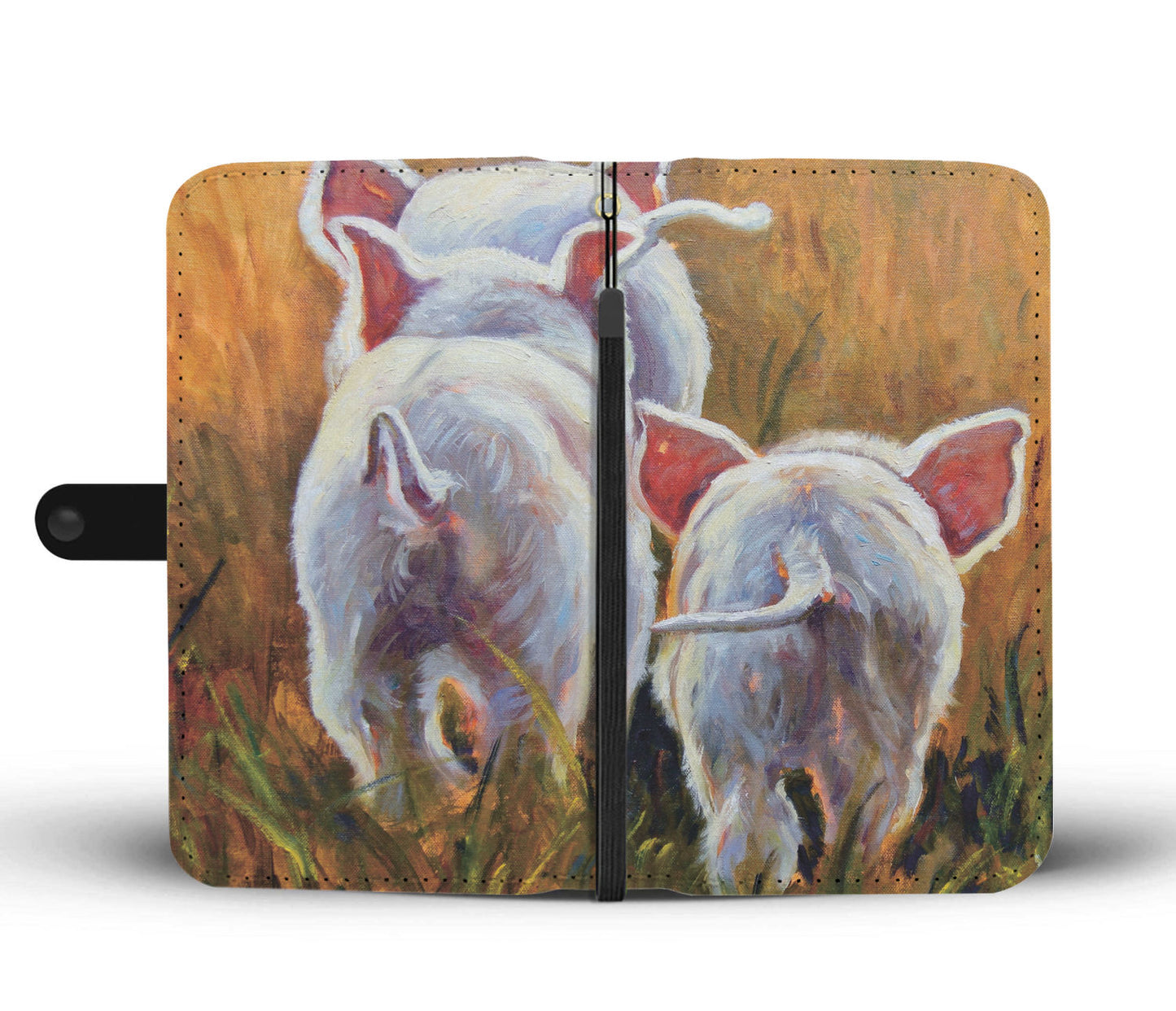 Cute pig funny - Wallet Phone case - myfunfarm - clothing acceessories shoes for cow lovers, pig, horse, cat, sheep, dog, chicken, goat farmer