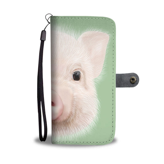 Cute pig print - Wallet Phone case - myfunfarm - clothing acceessories shoes for cow lovers, pig, horse, cat, sheep, dog, chicken, goat farmer
