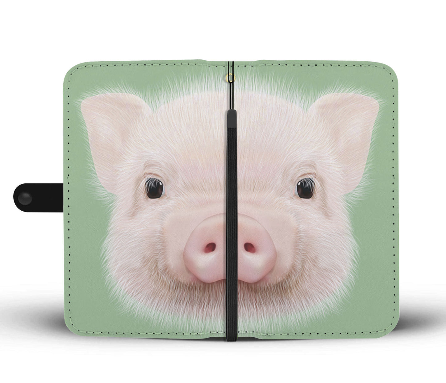 Cute pig print - Wallet Phone case - myfunfarm - clothing acceessories shoes for cow lovers, pig, horse, cat, sheep, dog, chicken, goat farmer