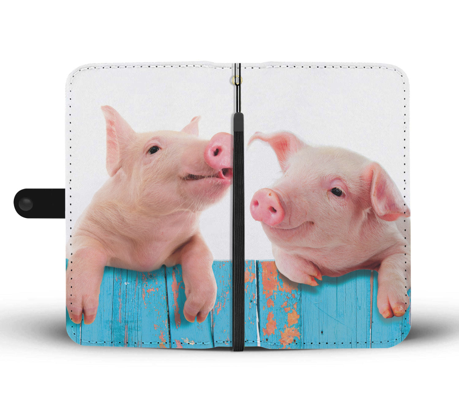 Cute pig print - Wallet Phone case - myfunfarm - clothing acceessories shoes for cow lovers, pig, horse, cat, sheep, dog, chicken, goat farmer