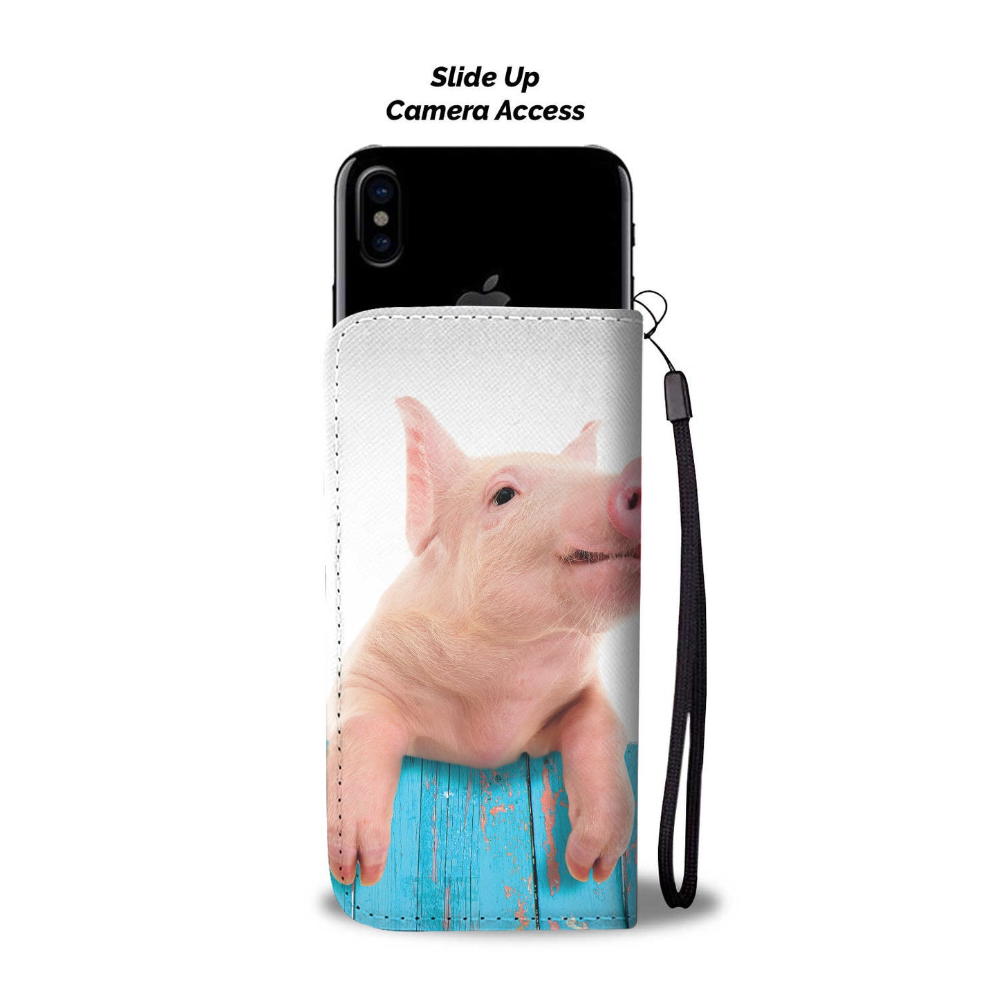 Cute pig print - Wallet Phone case - myfunfarm - clothing acceessories shoes for cow lovers, pig, horse, cat, sheep, dog, chicken, goat farmer