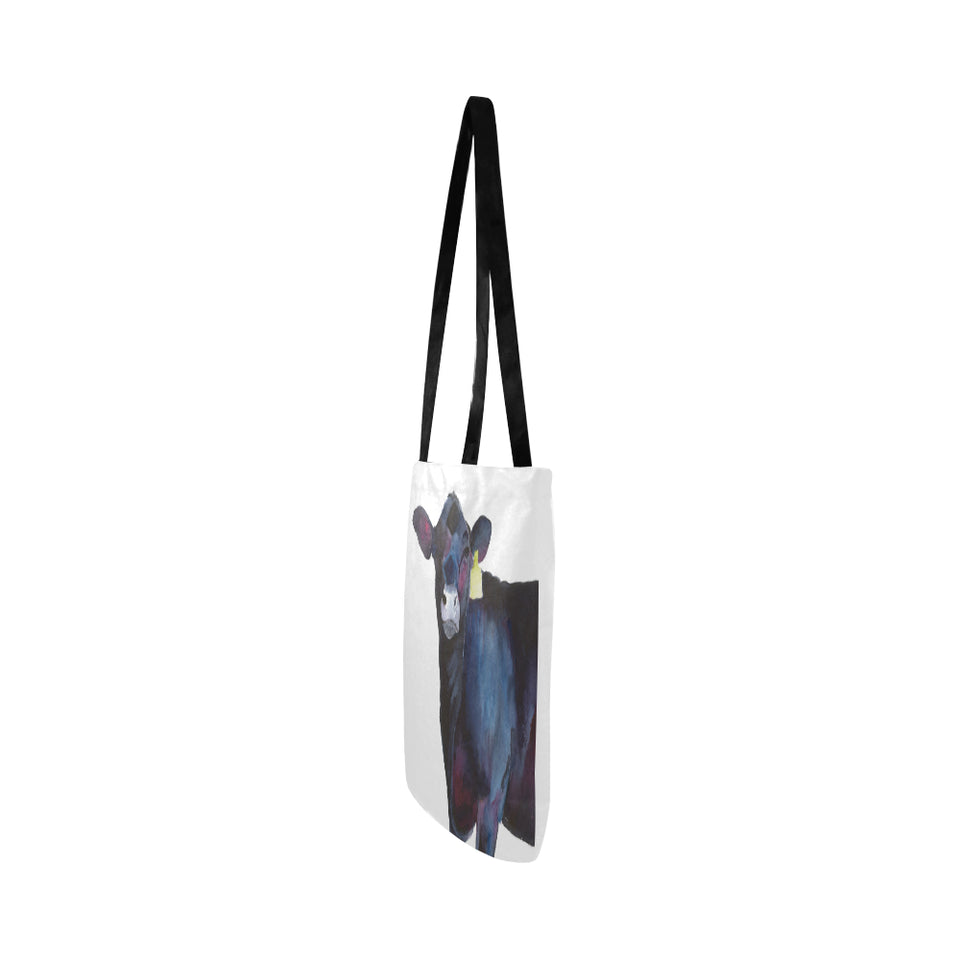 Angus painting print tote bag sk000018 Reusable Shopping Bag Model 1660 (Two sides) - myfunfarm - clothing acceessories shoes for cow lovers, pig, horse, cat, sheep, dog, chicken, goat farmer