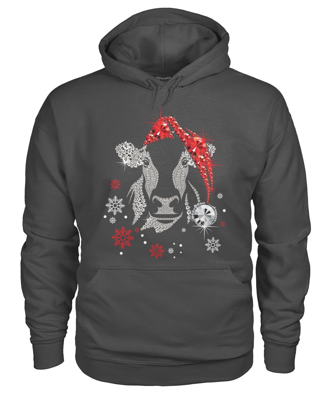 cow diamond fake christmas  - Men's and Women's t-shirt , Vneck, Hoodies - myfunfarm - clothing acceessories shoes for cow lovers, pig, horse, cat, sheep, dog, chicken, goat farmer