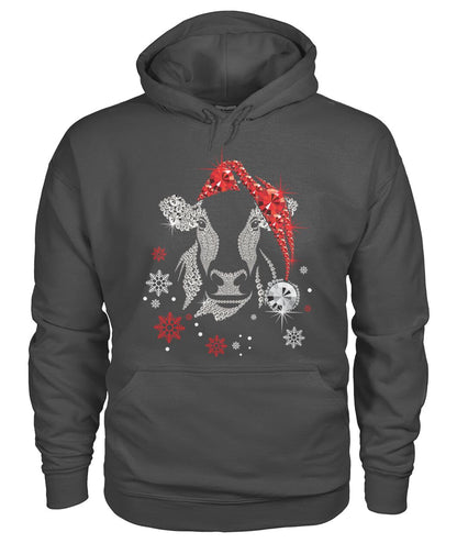 cow diamond fake christmas  - Men's and Women's t-shirt , Vneck, Hoodies - myfunfarm - clothing acceessories shoes for cow lovers, pig, horse, cat, sheep, dog, chicken, goat farmer