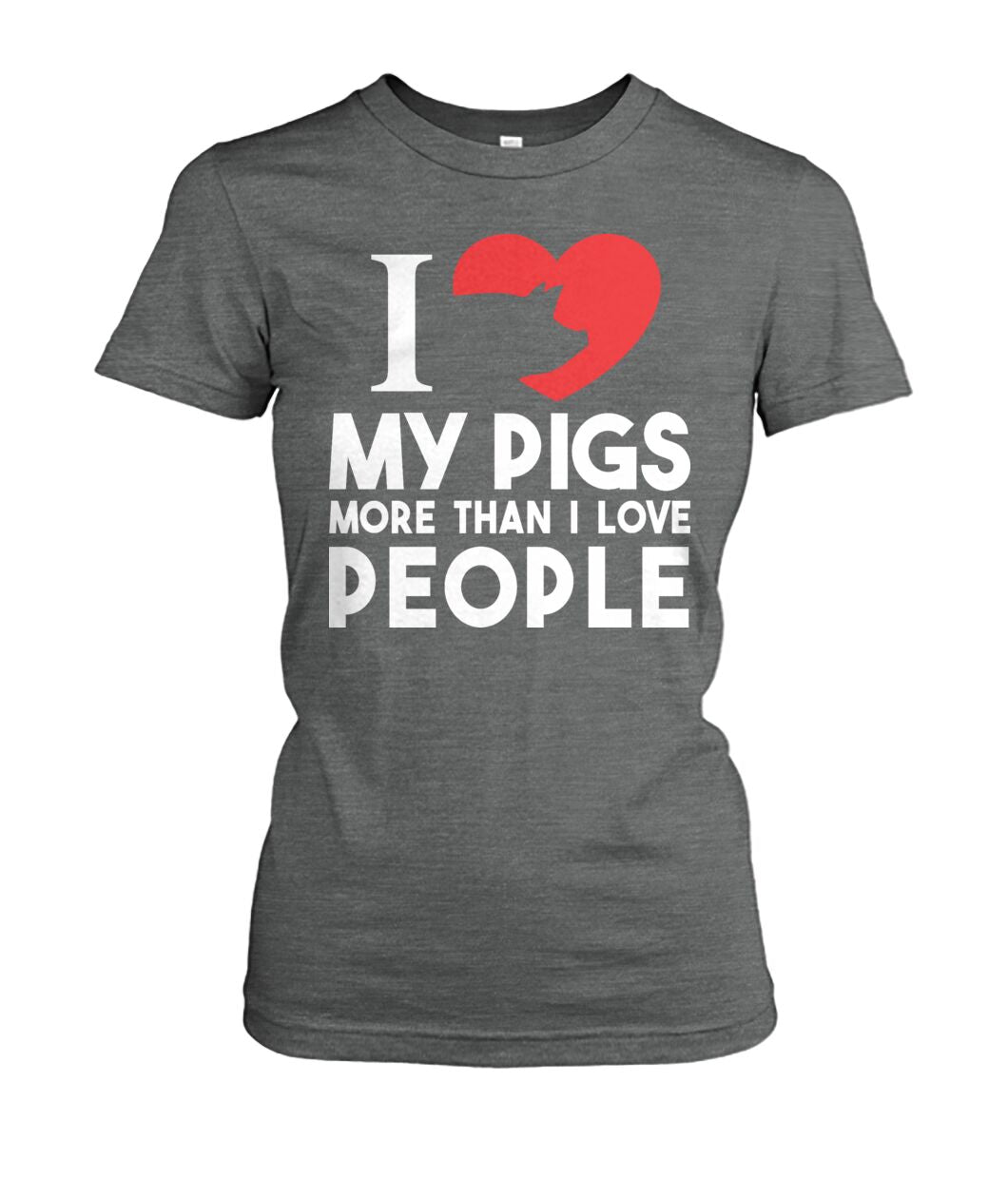 i love pig more than i love people - Men's and Women's t-shirt , Vneck, Hoodies - myfunfarm - clothing acceessories shoes for cow lovers, pig, horse, cat, sheep, dog, chicken, goat farmer