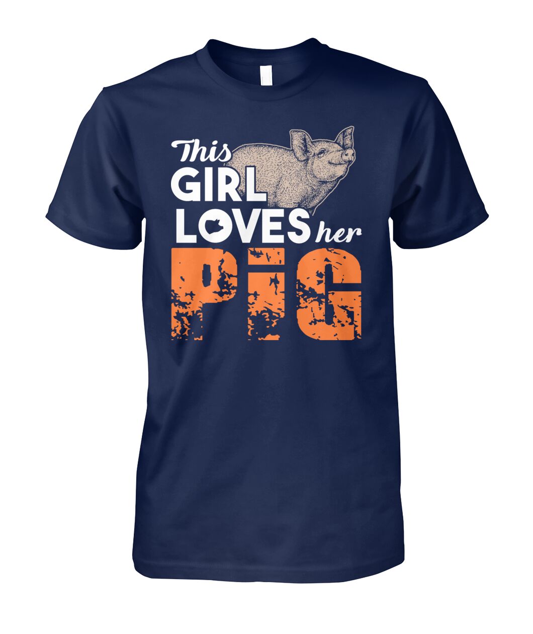 This girl loves her pigs - Men's and Women's t-shirt , Vneck, Hoodies - myfunfarm - clothing acceessories shoes for cow lovers, pig, horse, cat, sheep, dog, chicken, goat farmer