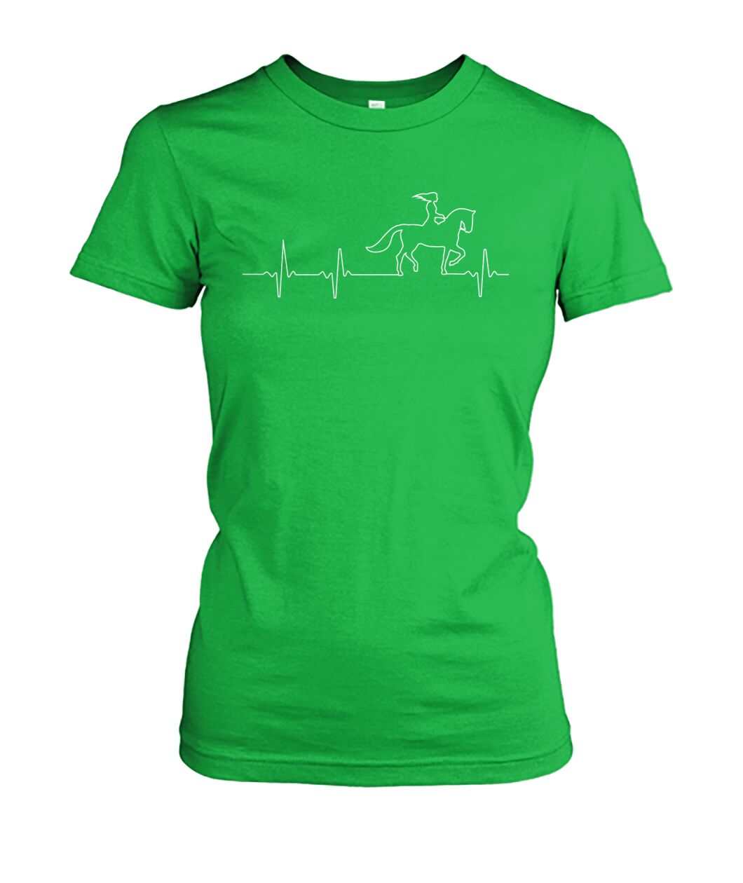 Heart beat of girl loves horse - Men's and Women's t-shirt , Vneck, Hoodies - myfunfarm - clothing acceessories shoes for cow lovers, pig, horse, cat, sheep, dog, chicken, goat farmer