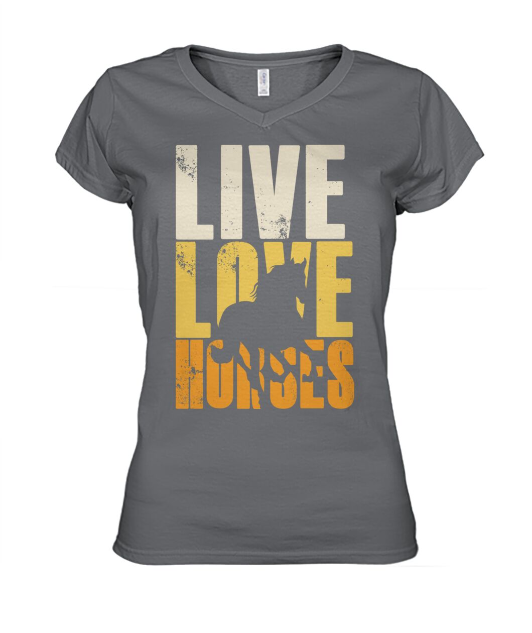 Live love horse - Men's and Women's t-shirt , Vneck, Hoodies - myfunfarm - clothing acceessories shoes for cow lovers, pig, horse, cat, sheep, dog, chicken, goat farmer