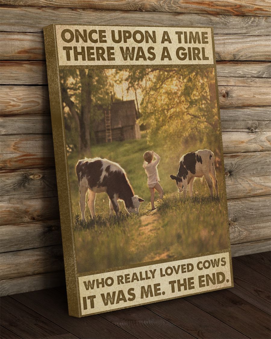A girl who really loved cows Wrapped Canvas Prints - No Frame - Cow lovers - myfunfarm