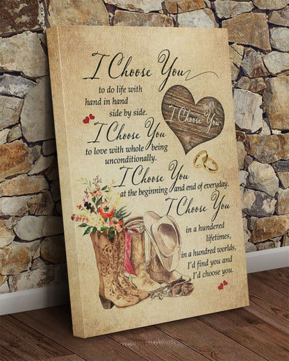 I choose you Wrapped Canvas Prints - No Frame - Cow lovers