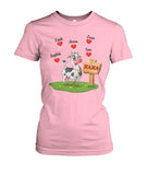 Custom names Cow Lovers - unisex  t-shirt for Mother's day