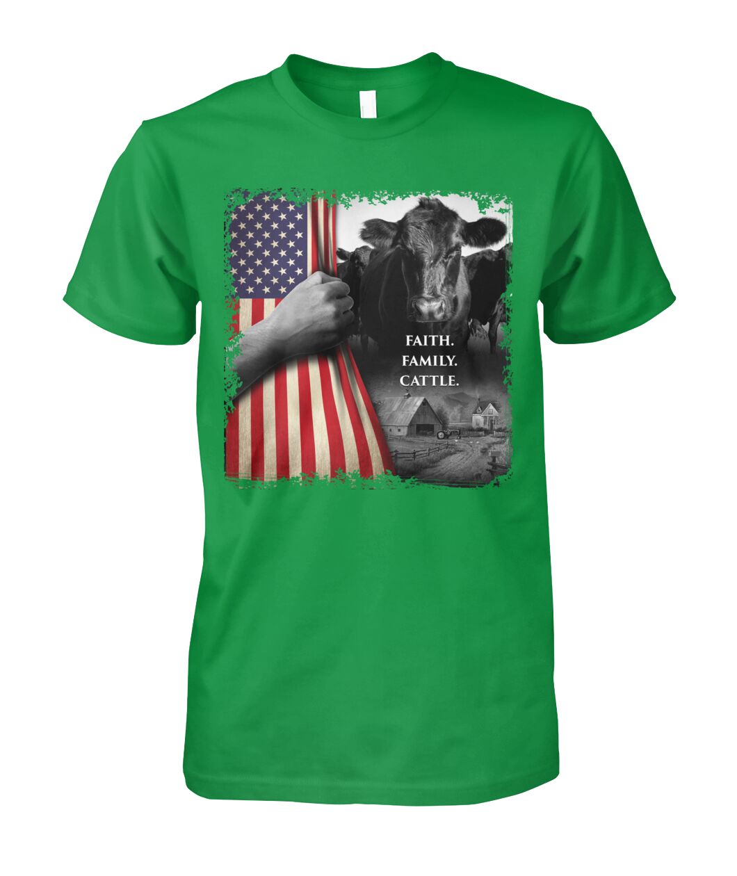 Faith Family Cattle - unisex  t-shirt , Hoodies - myfunfarm