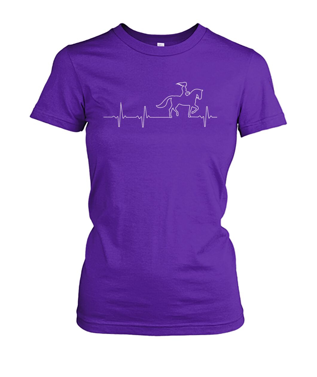 Heart beat of girl loves horse - Men's and Women's t-shirt , Vneck, Hoodies - myfunfarm - clothing acceessories shoes for cow lovers, pig, horse, cat, sheep, dog, chicken, goat farmer