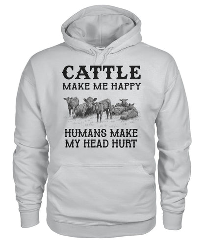 Cattle make me happy - unisex  t-shirt , Hoodies - myfunfarm