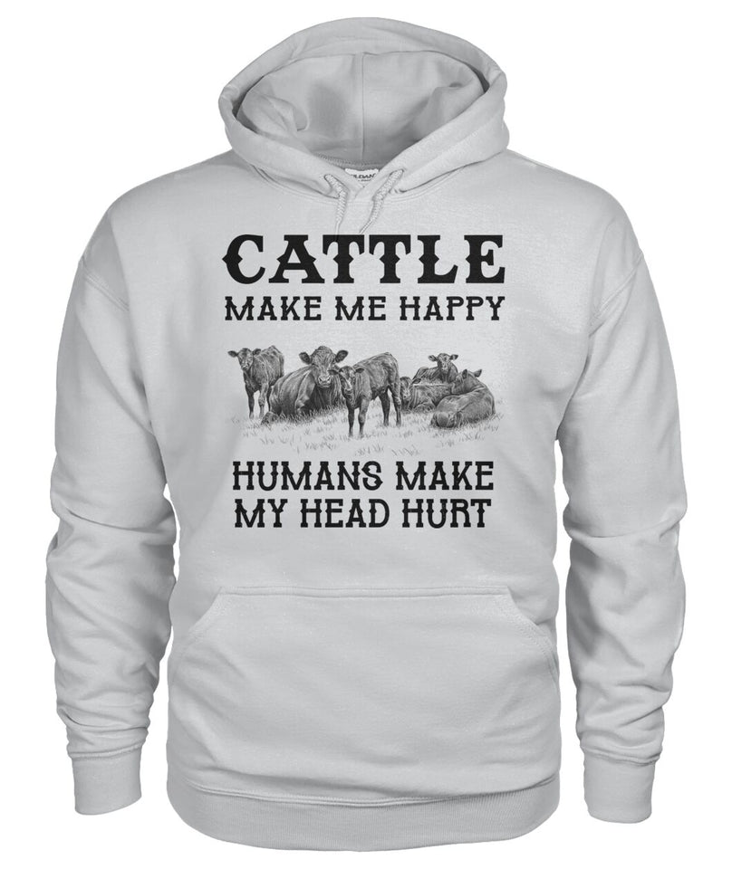Cattle make me happy - unisex  t-shirt , Hoodies