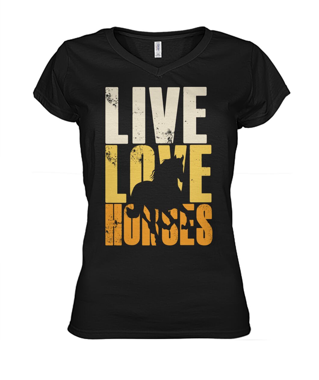 Live love horse - Men's and Women's t-shirt , Vneck, Hoodies - myfunfarm - clothing acceessories shoes for cow lovers, pig, horse, cat, sheep, dog, chicken, goat farmer