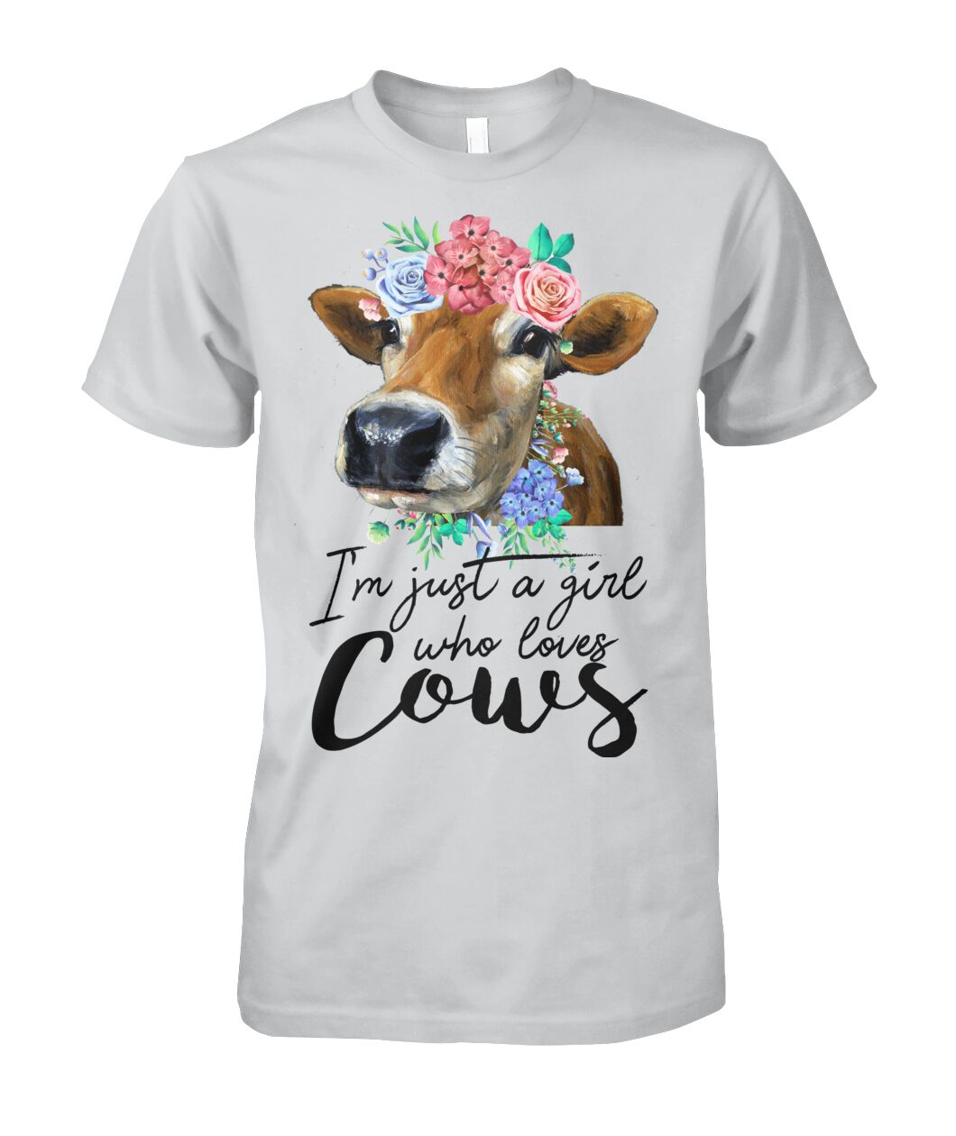 I'm just a girl who loves cows - Men's and Women's t-shirt , Vneck, Hoodies - myfunfarm - clothing acceessories shoes for cow lovers, pig, horse, cat, sheep, dog, chicken, goat farmer