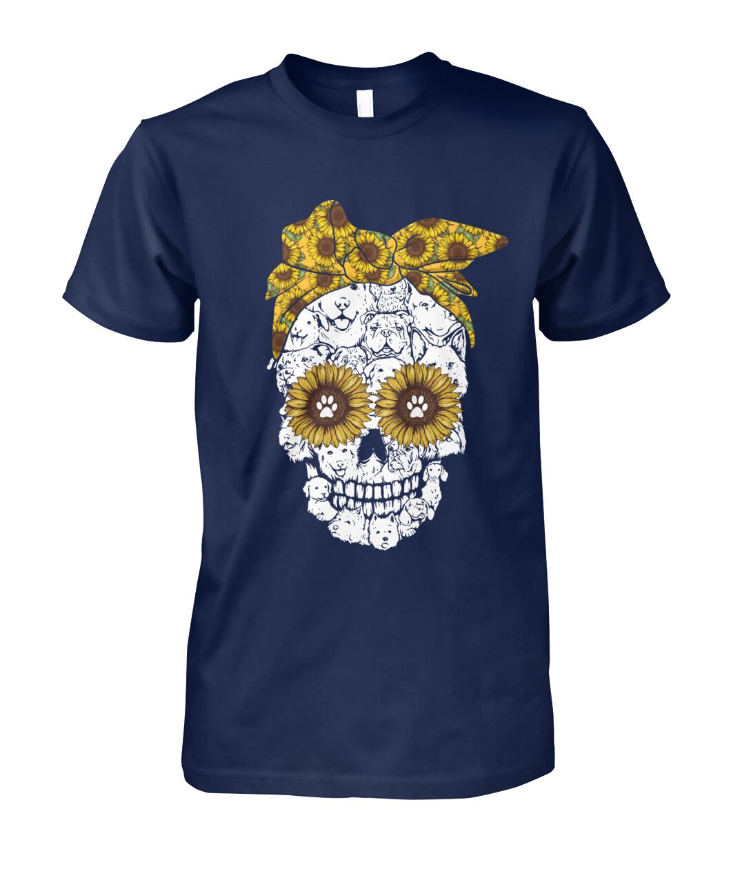 Skull sun Flowers for dog lovers - Men's and Women's t-shirt , hoodies - myfunfarm - clothing acceessories shoes for cow lovers, pig, horse, cat, sheep, dog, chicken, goat farmer