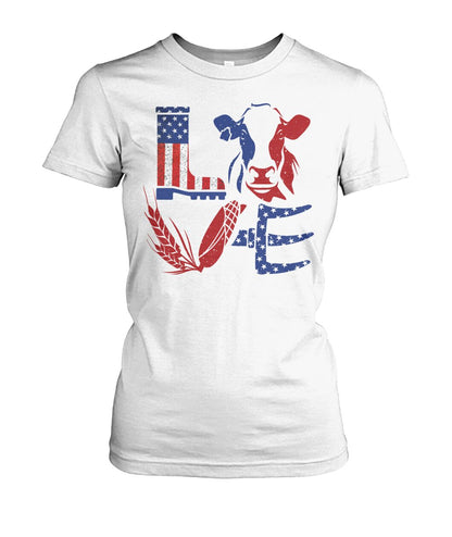 Love Cow USA  - design unisex  t-shirt , Hoodies