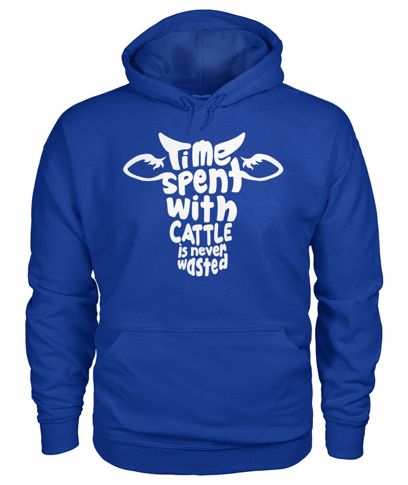 Time spent with cattle is never wasted - funny design unisex  t-shirt , Hoodies