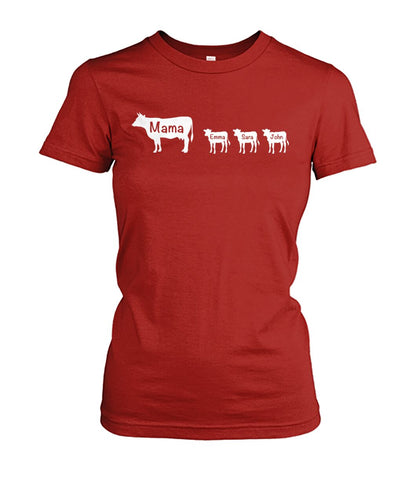 Custom name - Personalized Mama Cow unisex  t-shirt , Hoodies