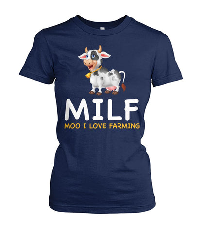 MILF - Moo i love farming - funny design unisex  t-shirt , Hoodies